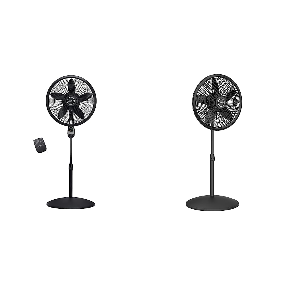 Oscillating Pedestal Fans with Adjustable Height, Timer, Remote Control and 3 Speeds L154258