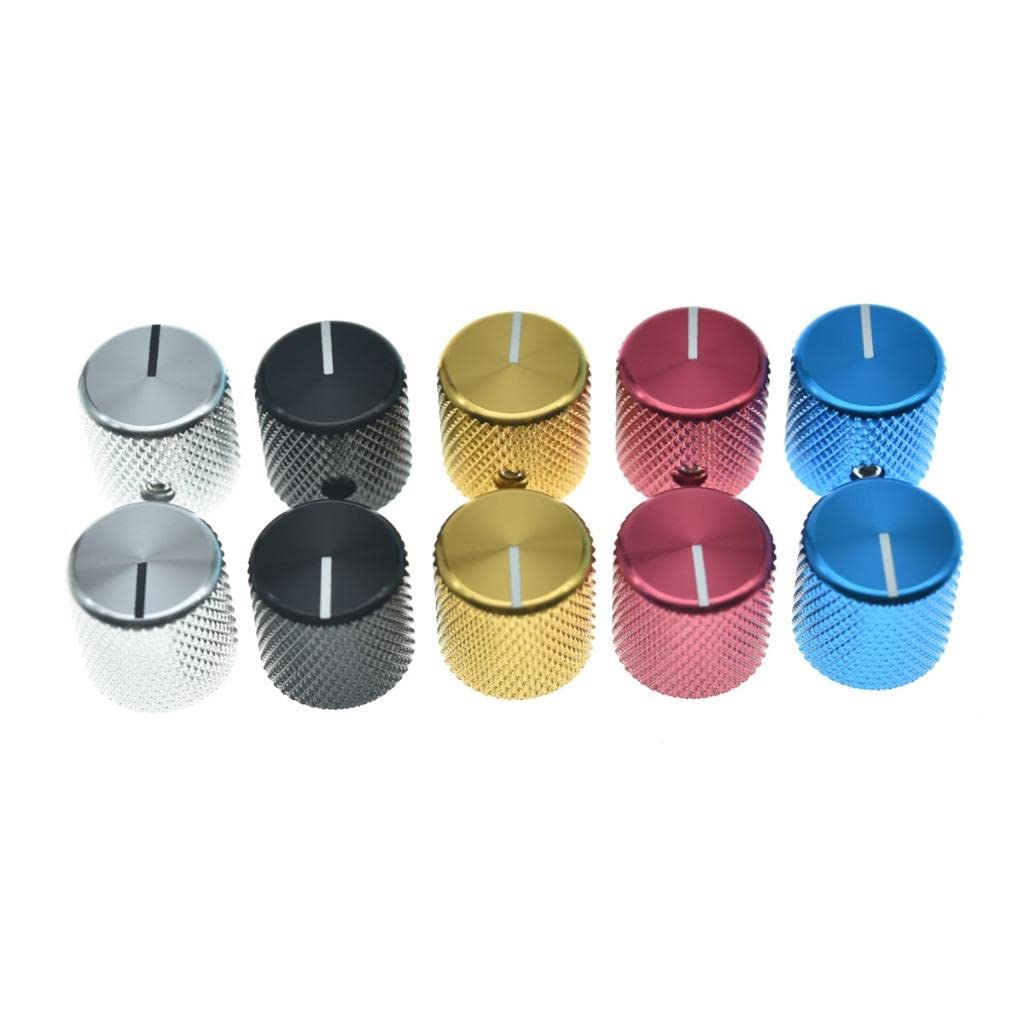 Aluminium Guitar Bass Knobs, Set of 2, Black V72352