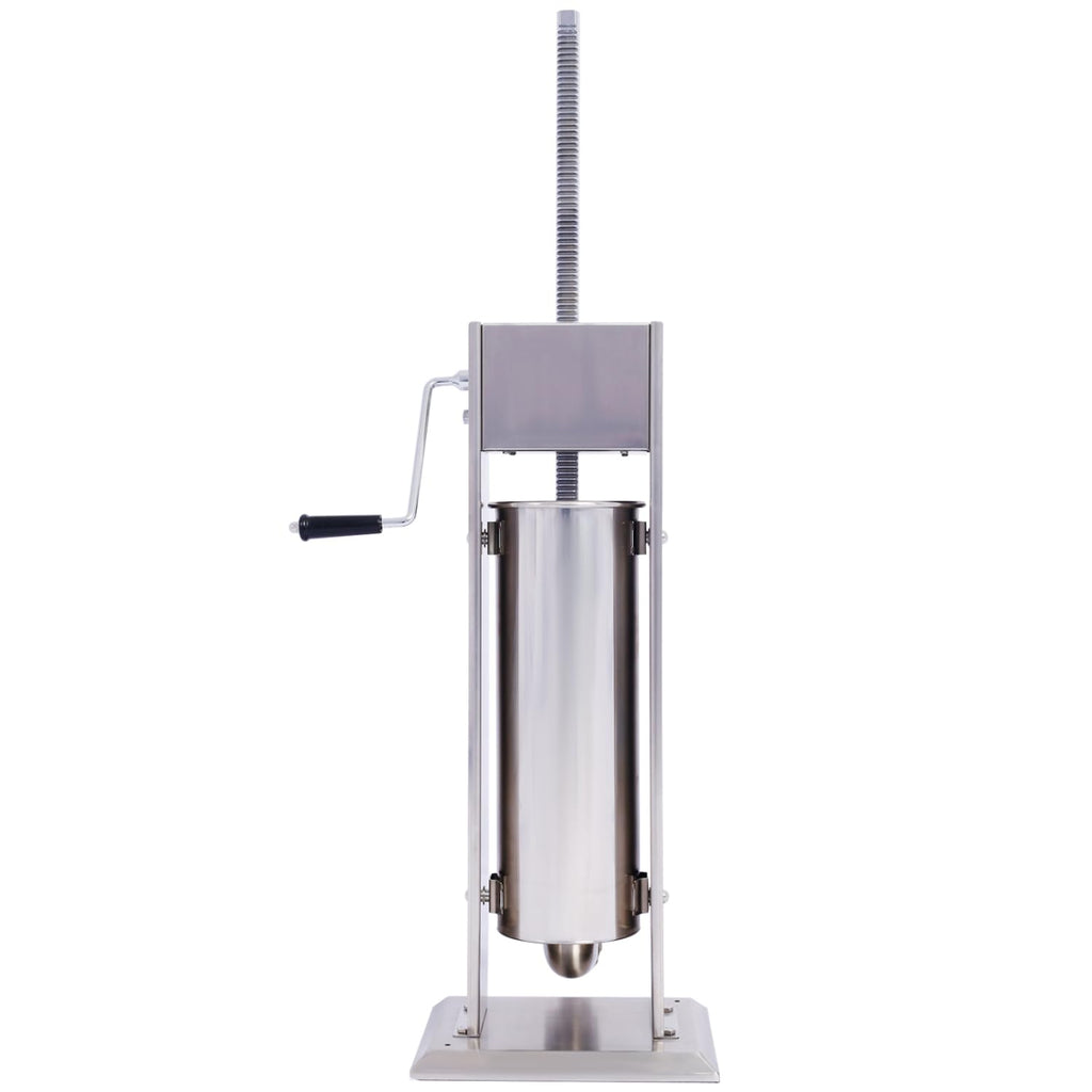 Stainless Steel Vertical Sausage Stuffer 15LB/7L with 4 Stuffing Tubes G547