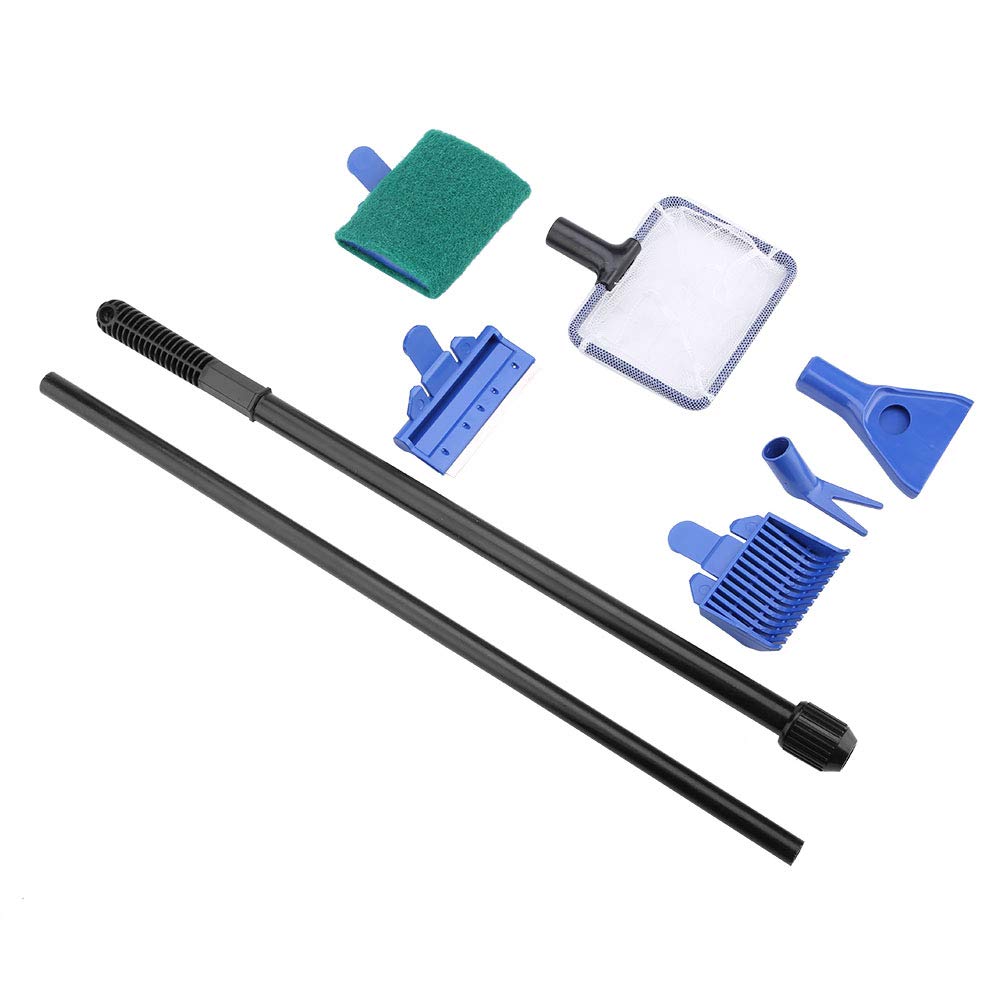 5 in 1 Retractable Aquarium Cleaning Kit with Stainless Steel Scraper D24394
