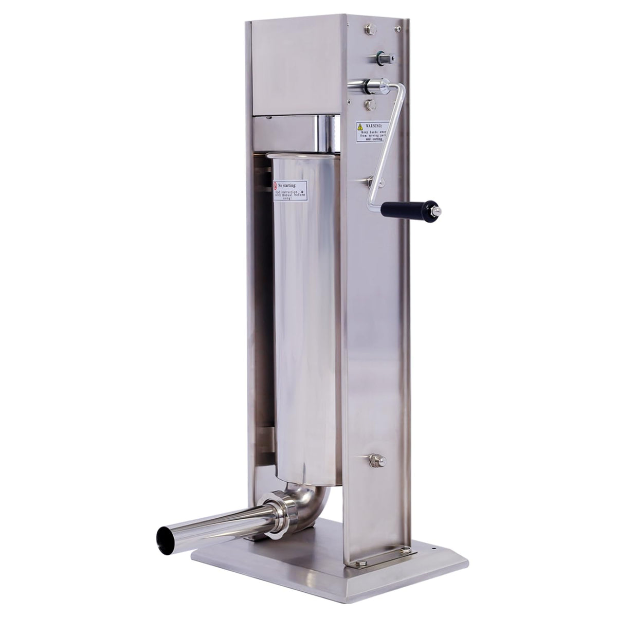 Stainless Steel Vertical Sausage Stuffer 15LB/7L with 4 Stuffing Tubes G547