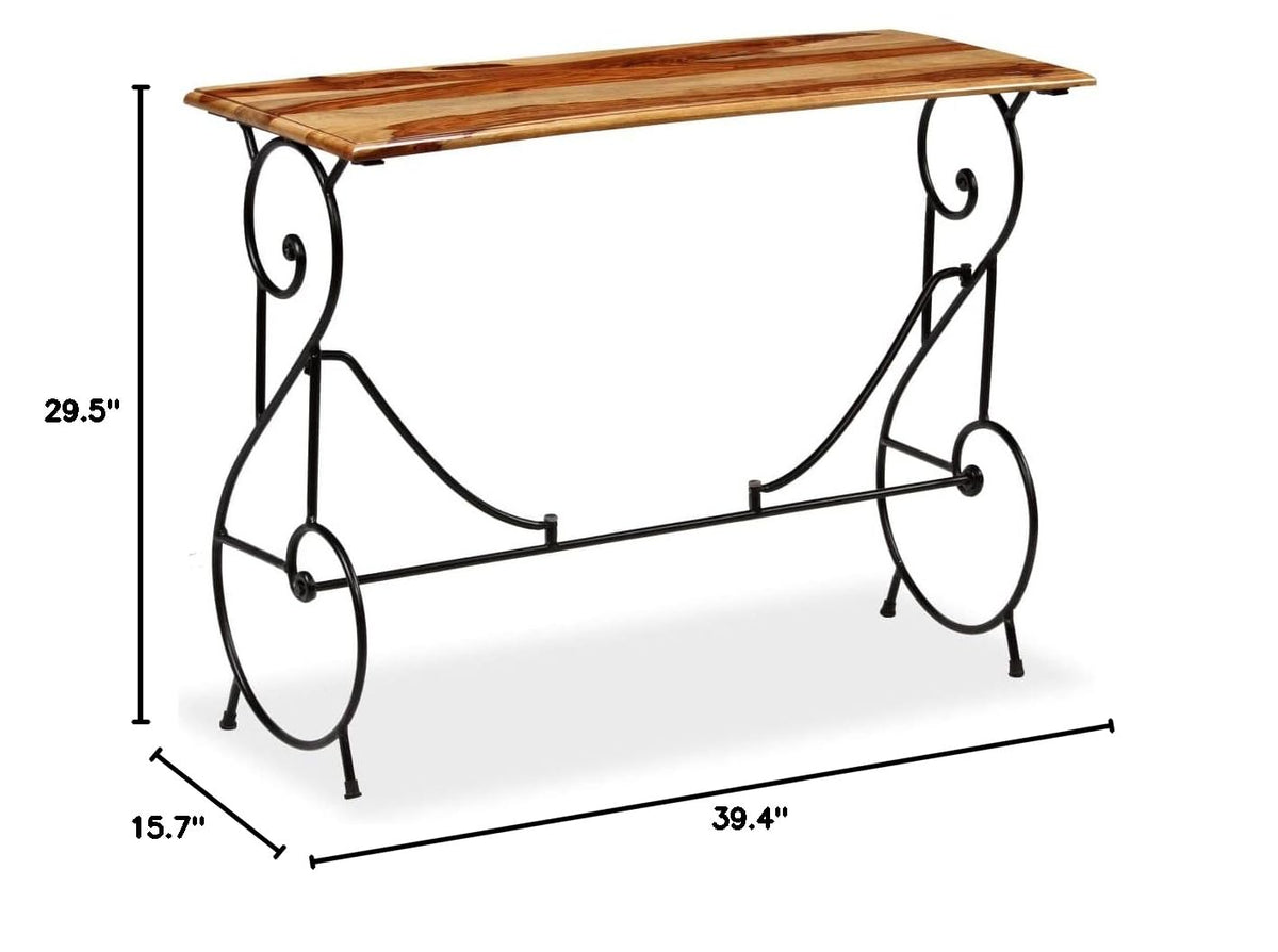 Solid Sheesham Wood Console Table W73078
