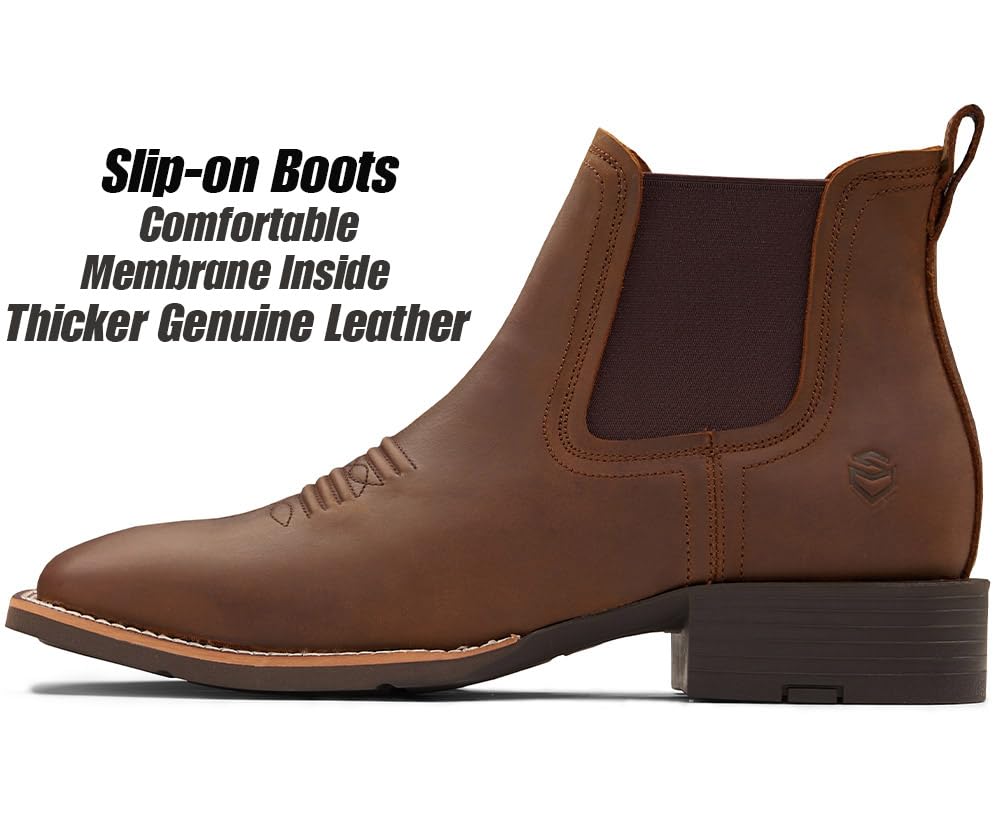 Slip-On Square Toe Western Boots M368109