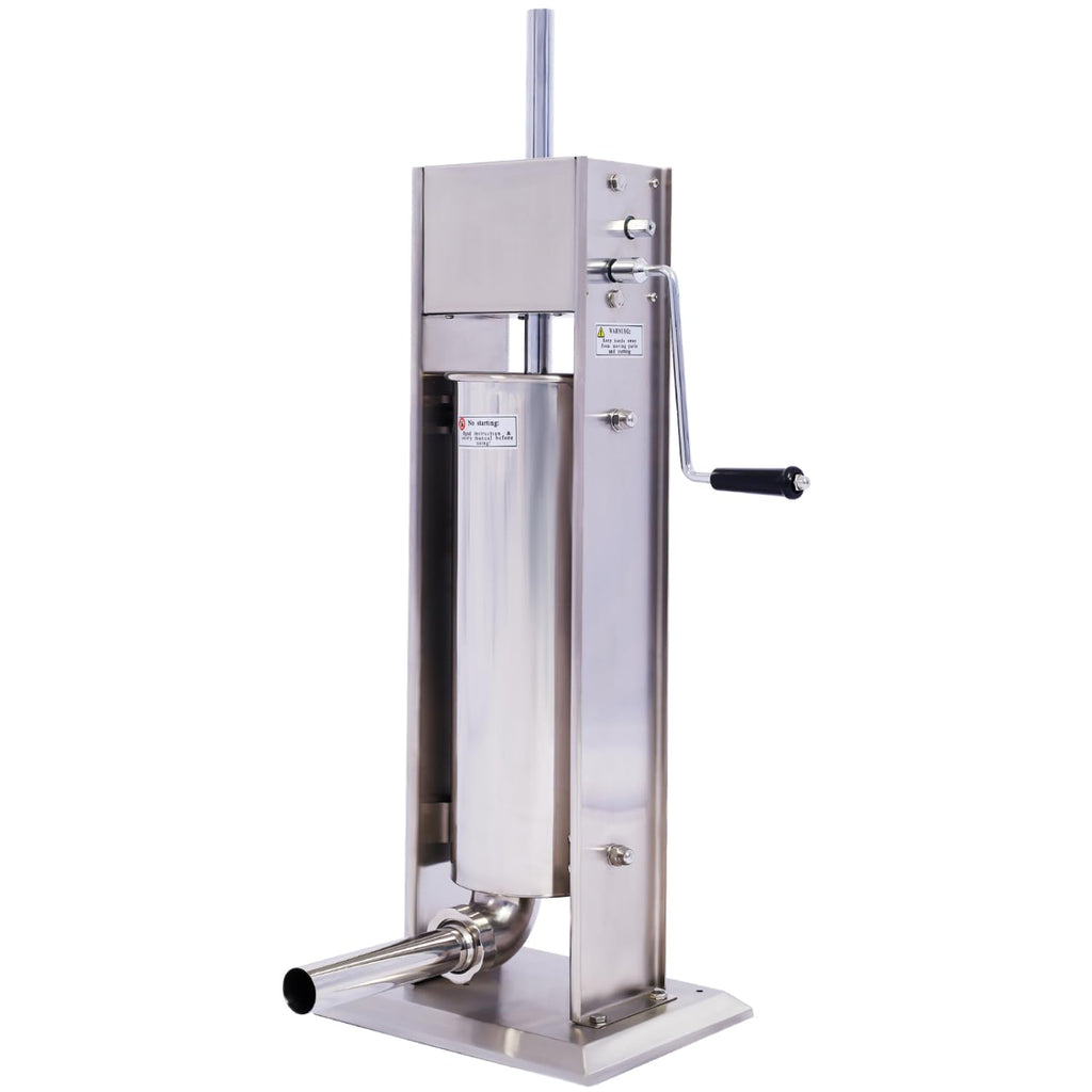 Stainless Steel Vertical Sausage Stuffer 15LB/7L with 4 Stuffing Tubes G547