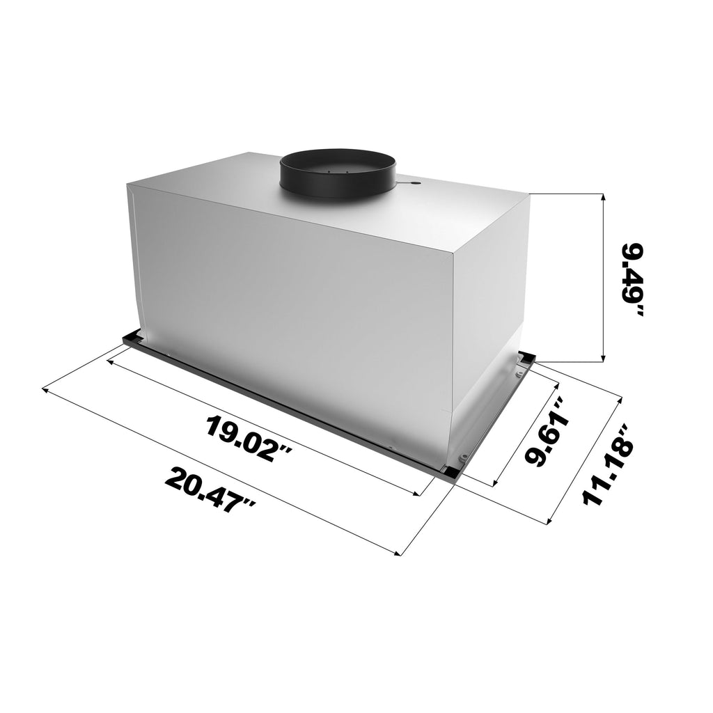 20 inch 650 CFM Black Insert Range Hood D59733