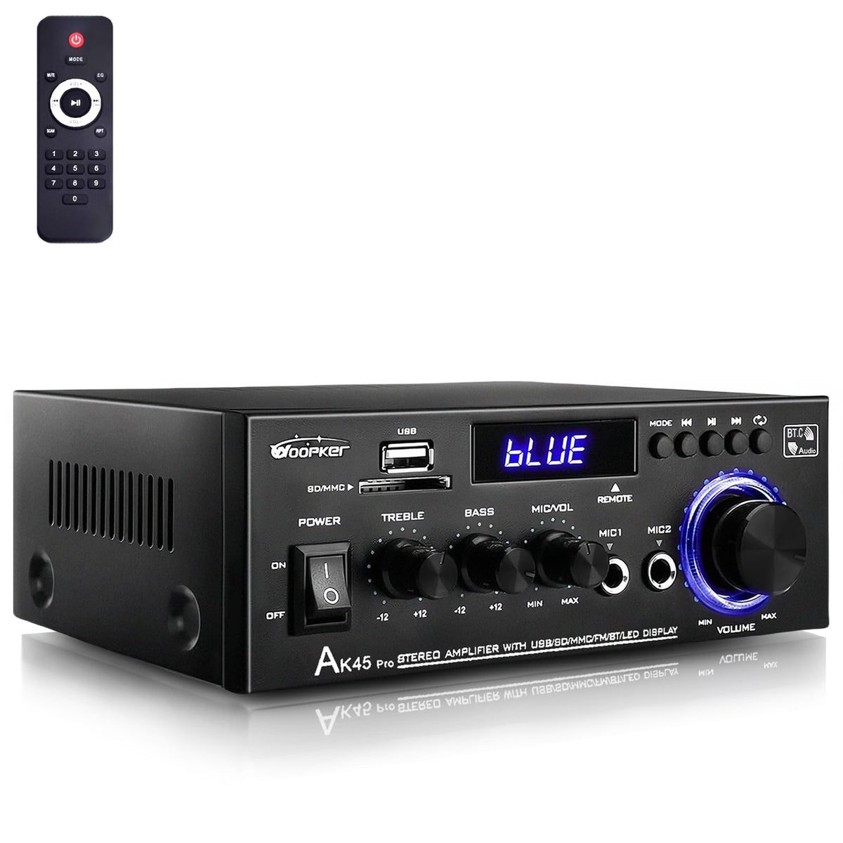 400W 2 Channel Bluetooth 5.0 Stereo Audio Amplifier K598