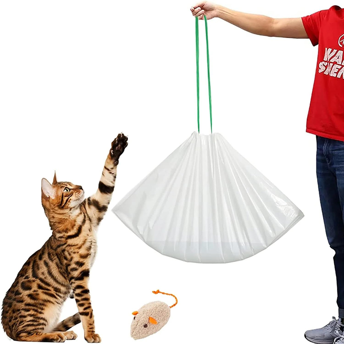 40 Count Cat Litter Box Liners with Drawstring E156