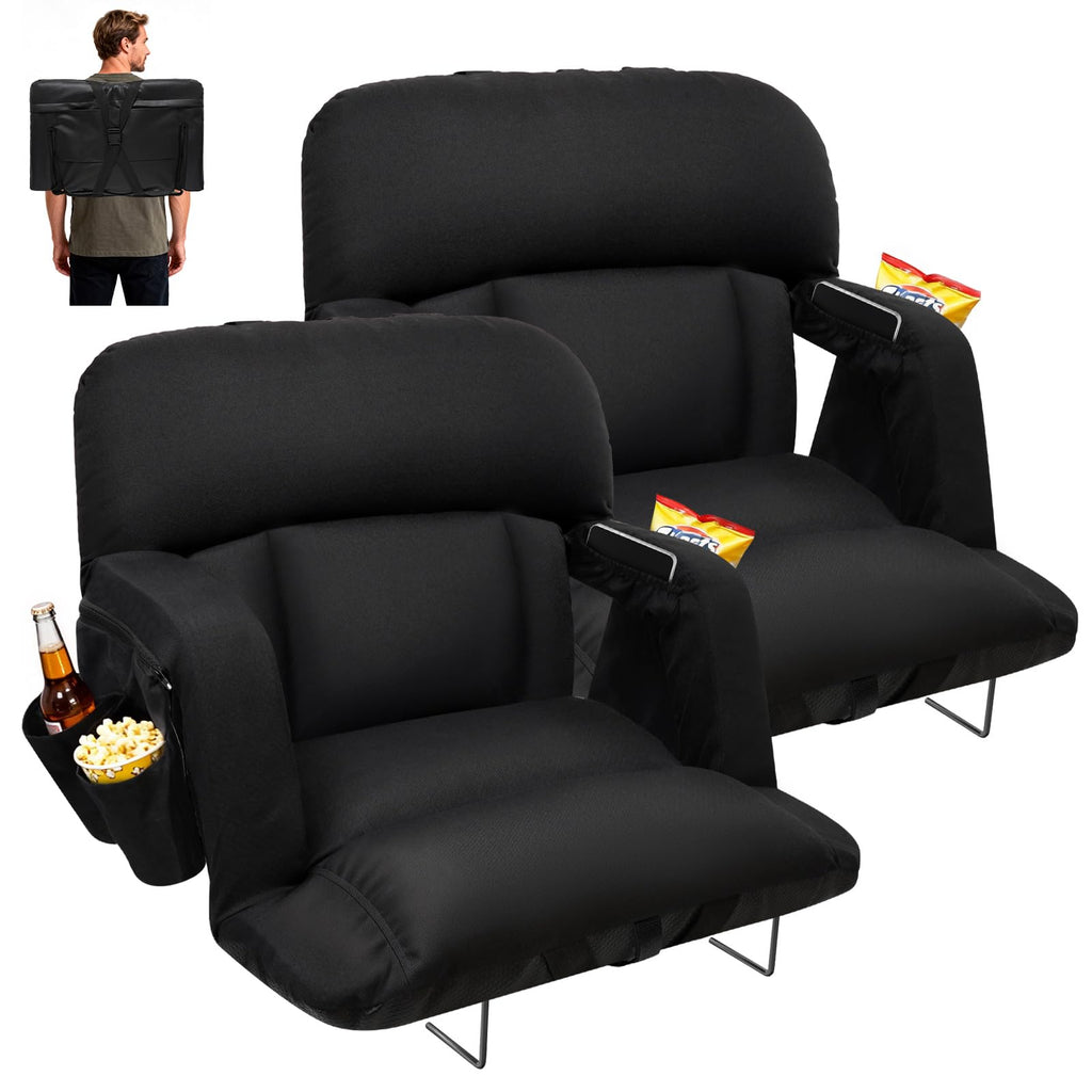 25'' Stadium Seat with Back Support, 2pcs N7850