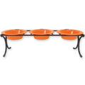 Hunter Orange Raised Feeder with Stainless Steel Bowls J4524