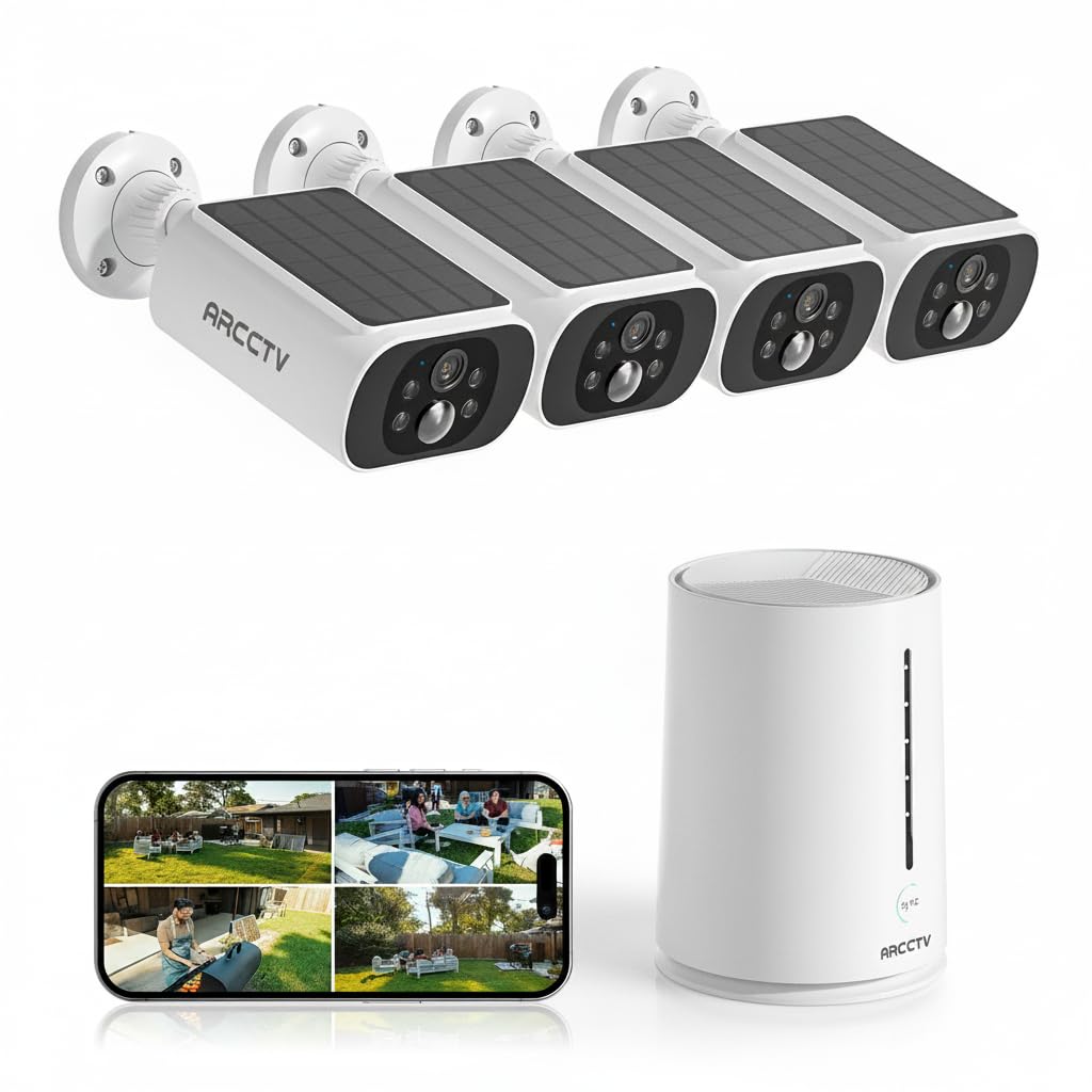 Solar Security Cameras Wireless Outdoor 4MP 2.5K HD K5696