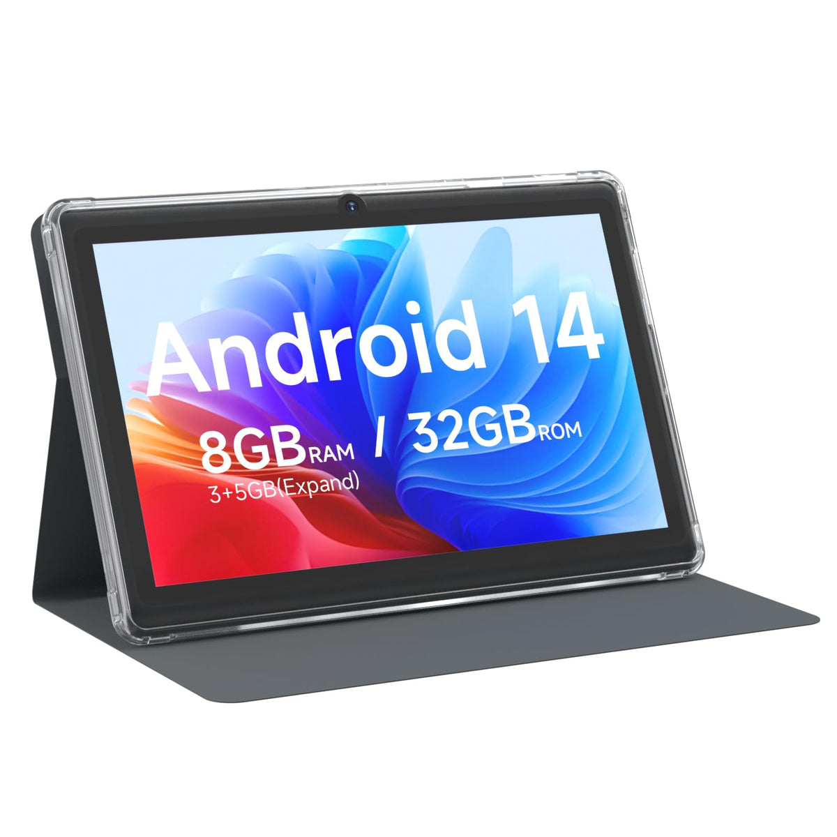 7 inch Android 14 Tablet 8GB RAM 32GB ROM Quad-Core Black R15017
