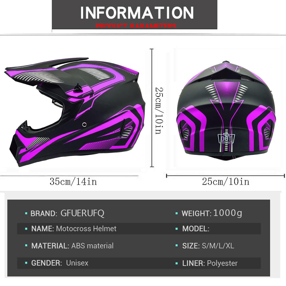 Adult Off-Road ATV Motocross Helmets with Goggles Gloves K56697