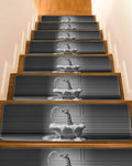 Grey Non Slip Stair Treads 8"x30" 4PCS F140517