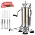 3L Hand Crank Stainless Steel Sausage Stuffer with 8 Tubes C722335