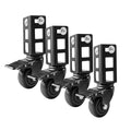 3" Heavy Duty Locking Caster Wheels 4PCS Black H938