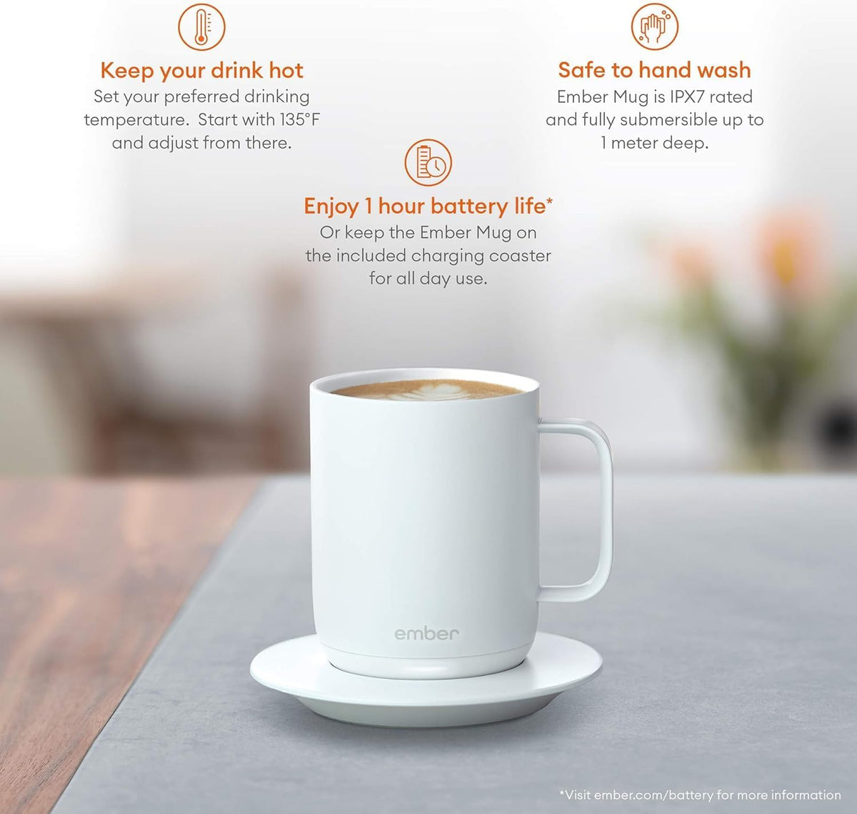 10oz White Temperature Control Smart Mug L699