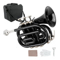 Brass B Flat Nickel Plated Pocket Trumpet with 7C Mouthpiece H4151