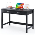 39.4" Small Desk with Wood Drawers Black K960108