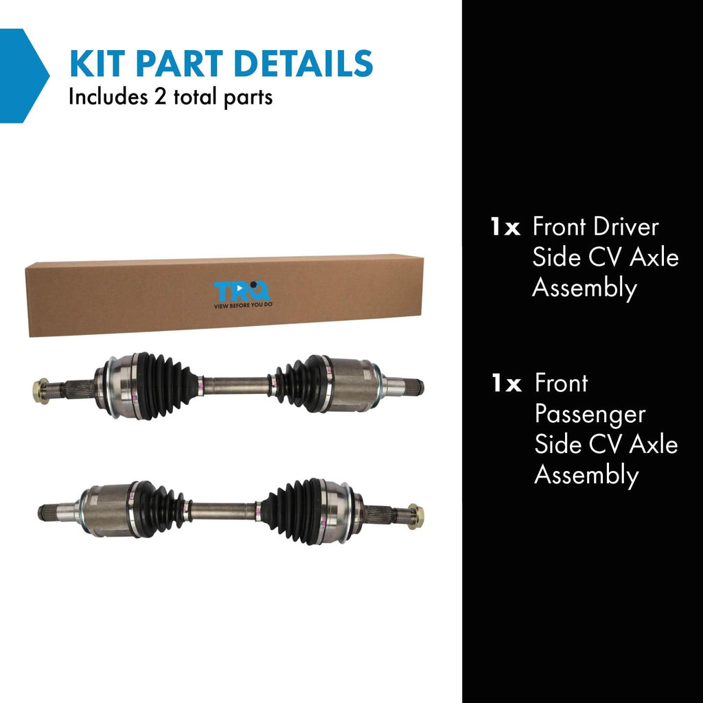 Front 2 Piece CV Axle Shaft Assembly Set X414