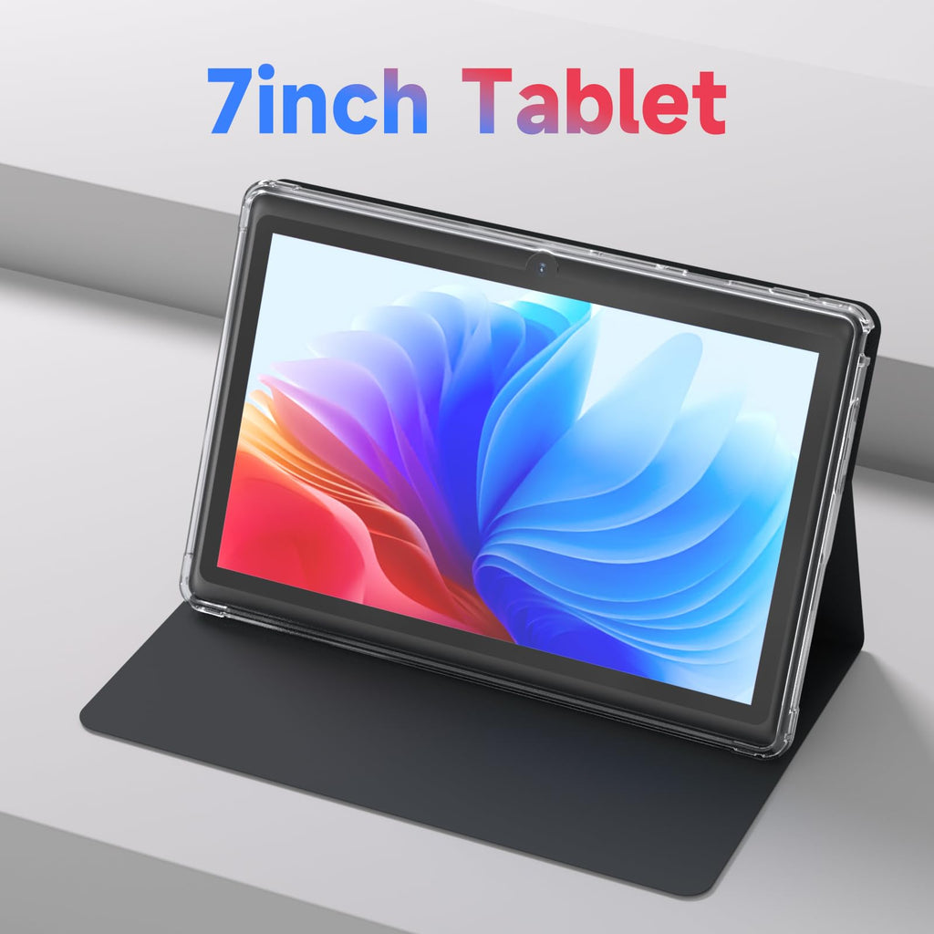 7 inch Android 14 Tablet 8GB RAM 32GB ROM Quad-Core Black R15017