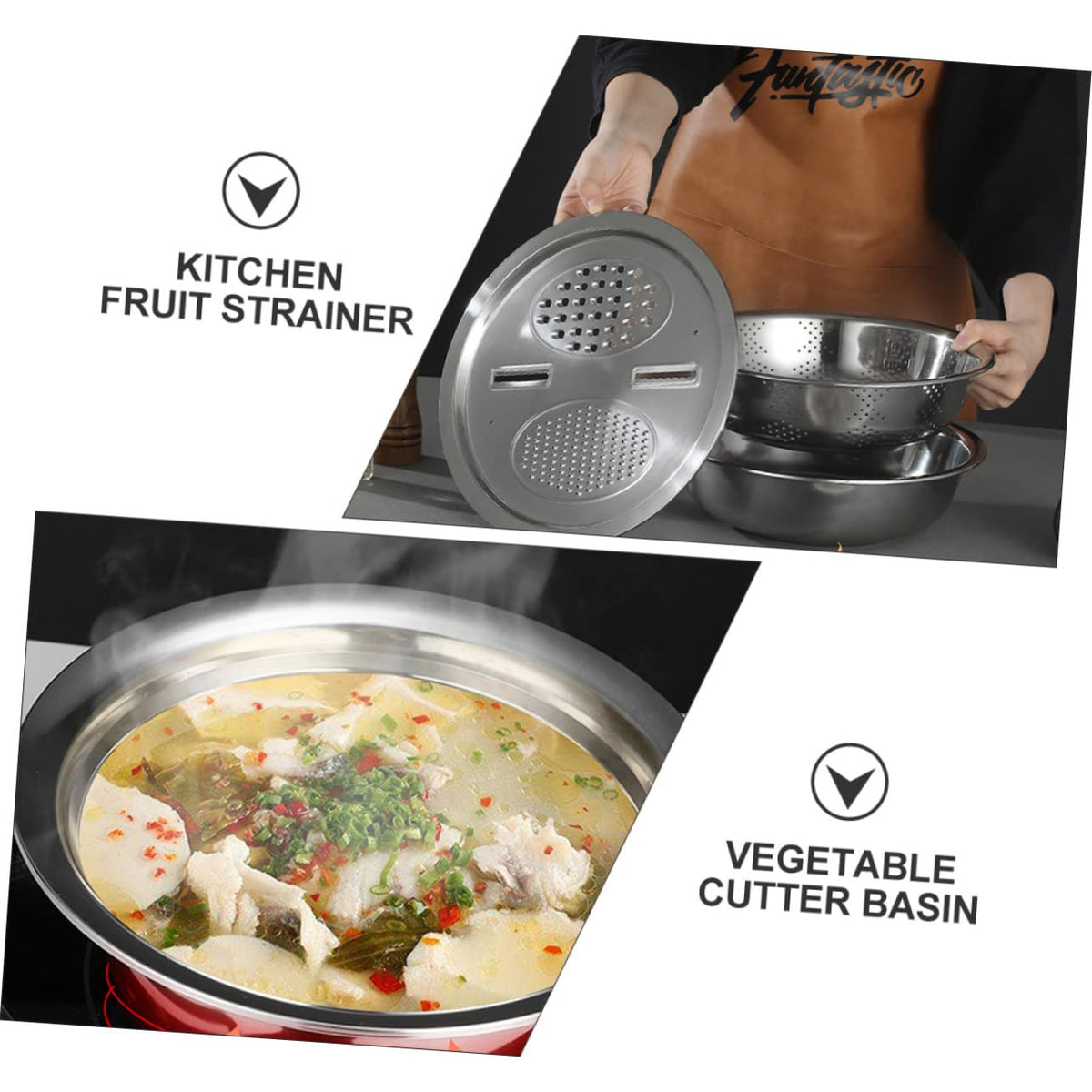 Metal Vegetable Washing Basket Strainer Bowl W197784