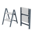 2 Step Ladder, 300lbs Load, 17'' Top Step, Stormy Blue B461156