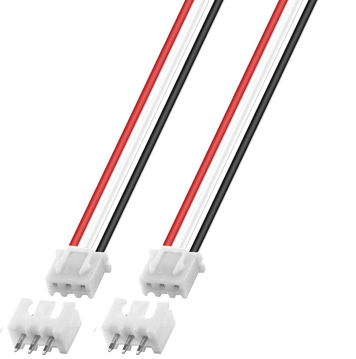 50Pcs 25Pairs JST-XH 2.54mm 3 Pin Connector Kit with Flat Wire Cable O7778