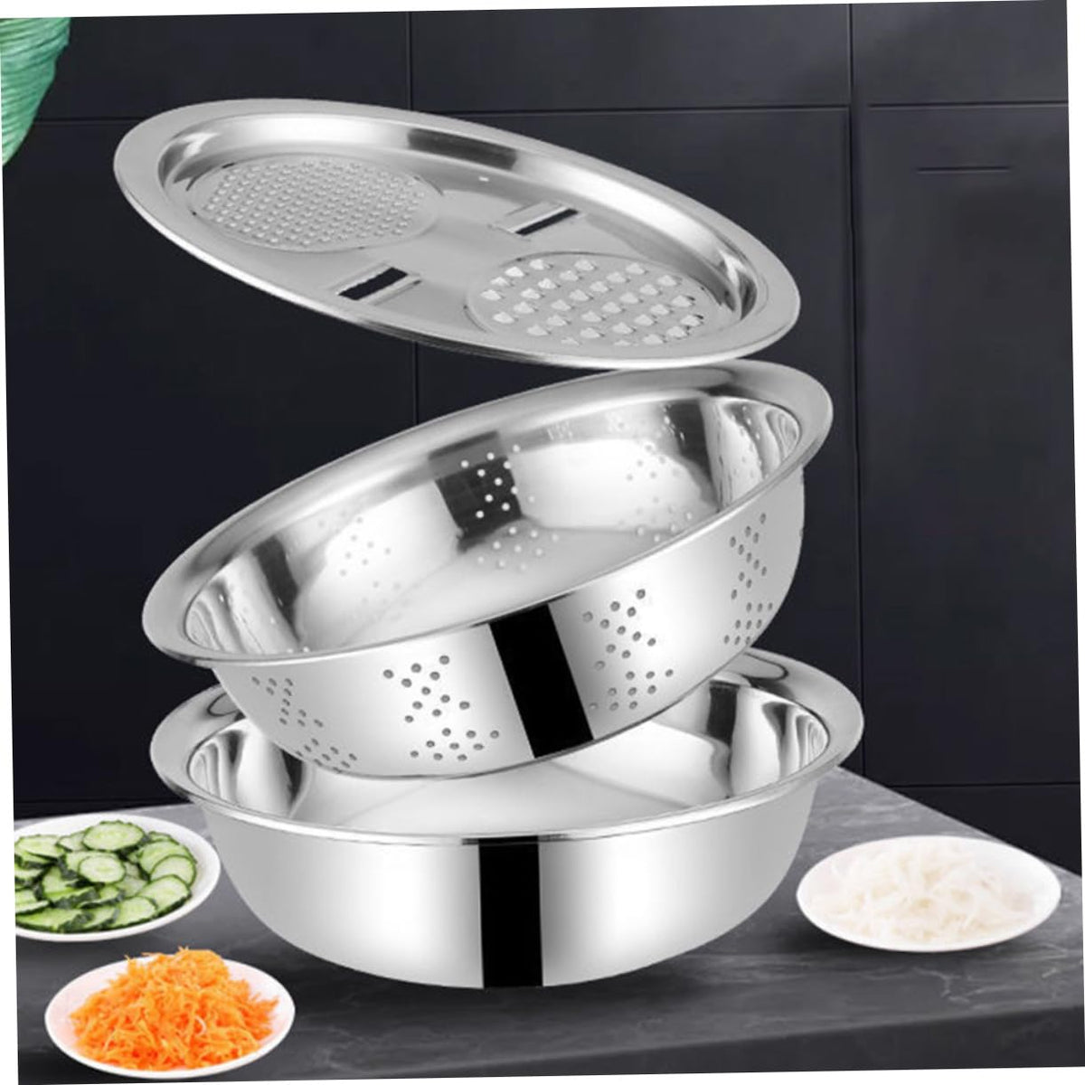 Metal Vegetable Washing Basket Strainer Bowl W197784