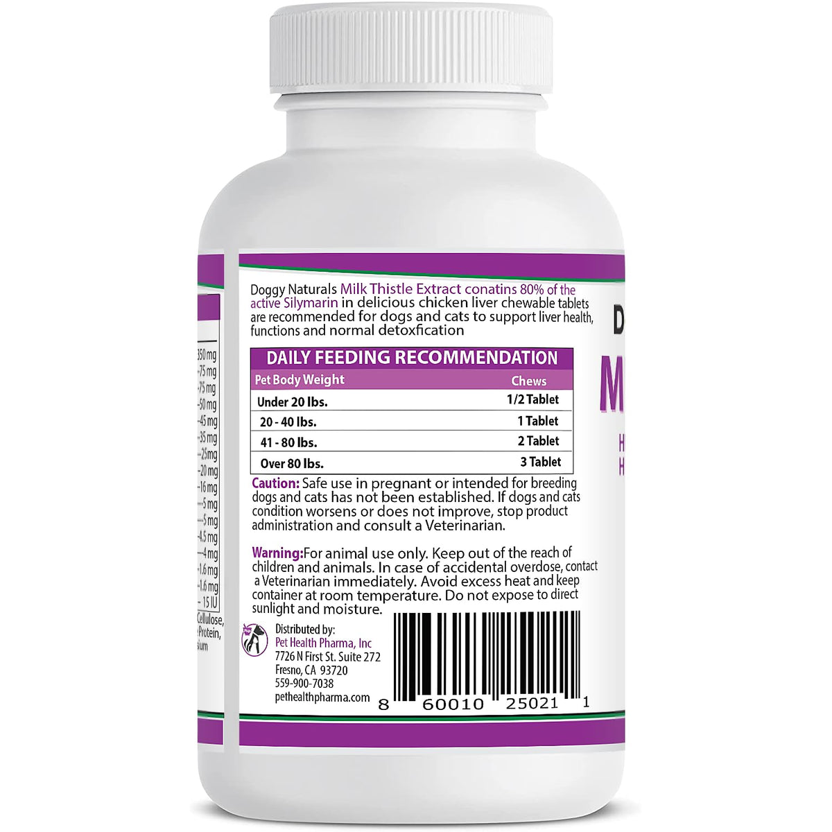 Milk Thistle Liver Health Supplement for Dogs 120 tabs T849668