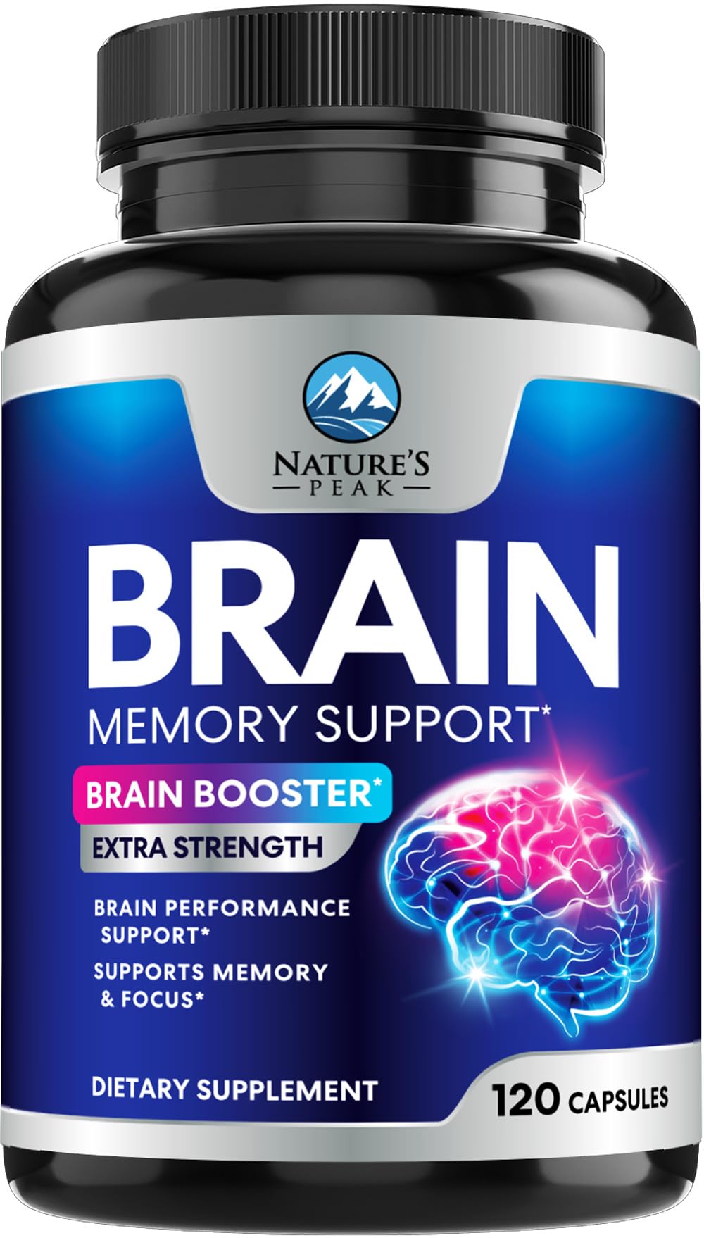 120 Capsules Brain Memory Supplement with Vitamin B6 B12 Folate & Phosphatidylserine W501424