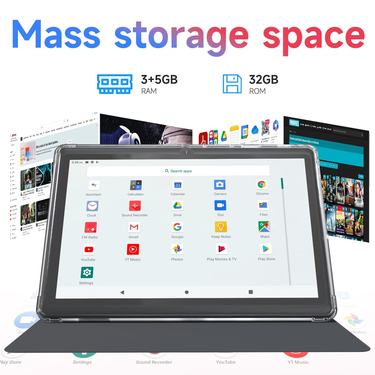 7 inch Android 14 Tablet 8GB RAM 32GB ROM Quad-Core Black R15017