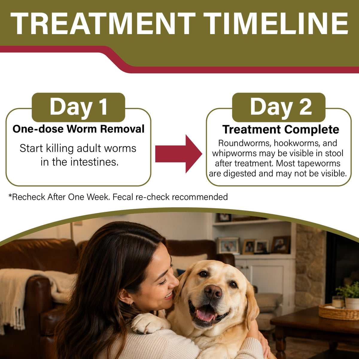 Chewable Dewormer for Dogs Over 45 lbs, 50 Beef Flavored Chewables P747