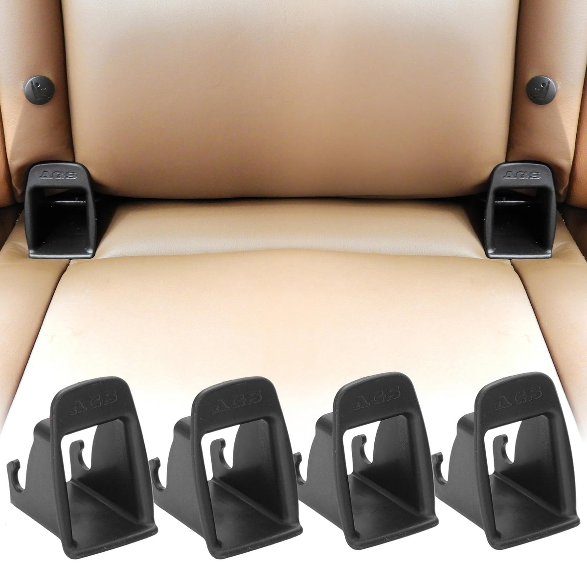 4Pcs Black Car Seat Latch Guides I791694
