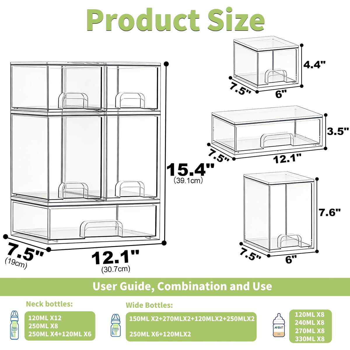 Acrylic Stackable Bottle Storage Organizer T298