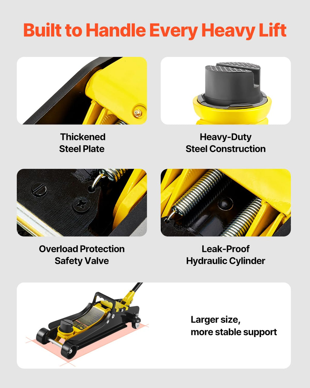 2.5 Ton Low Profile Steel Floor Jack J765842