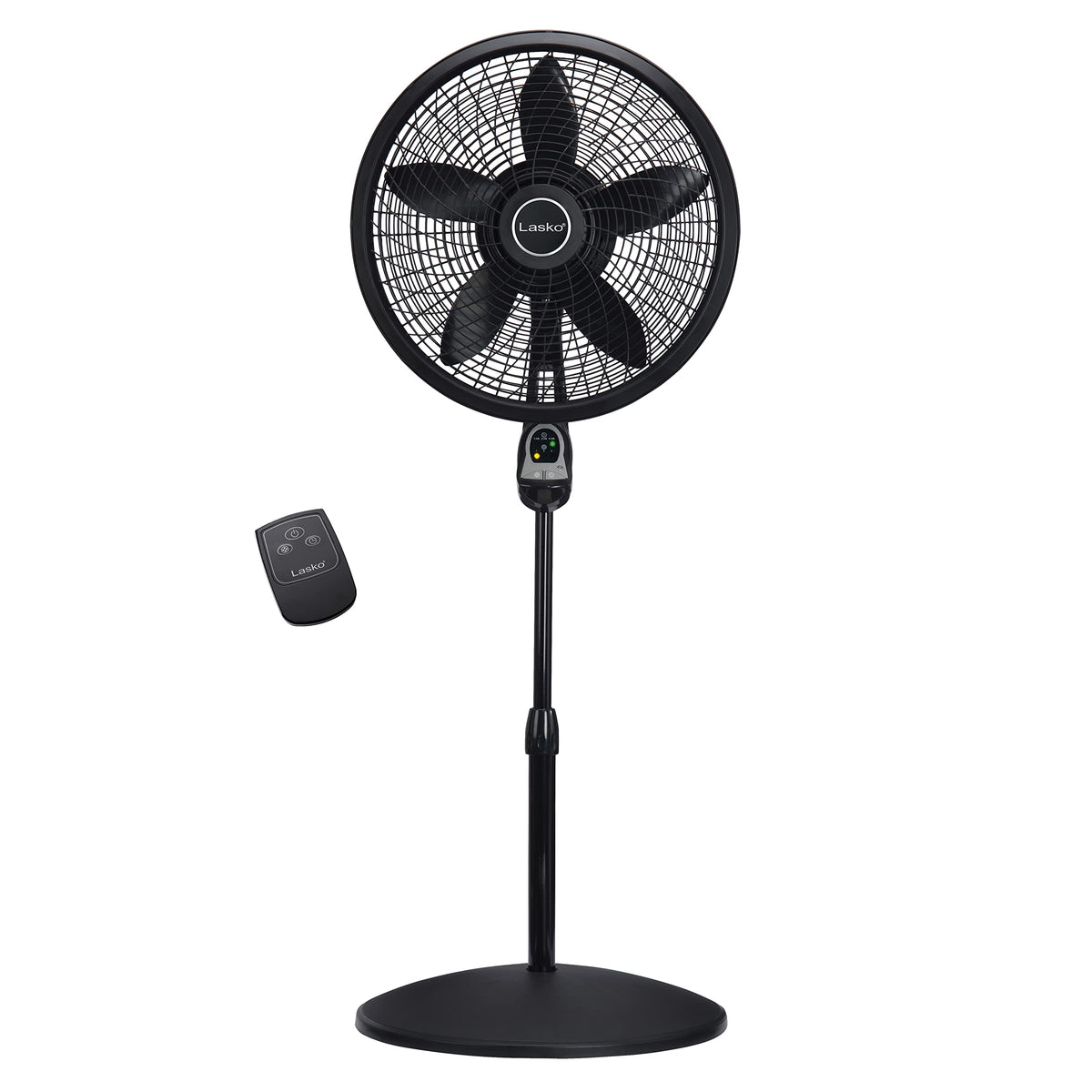 Oscillating Pedestal Fans with Adjustable Height, Timer, Remote Control and 3 Speeds L154258