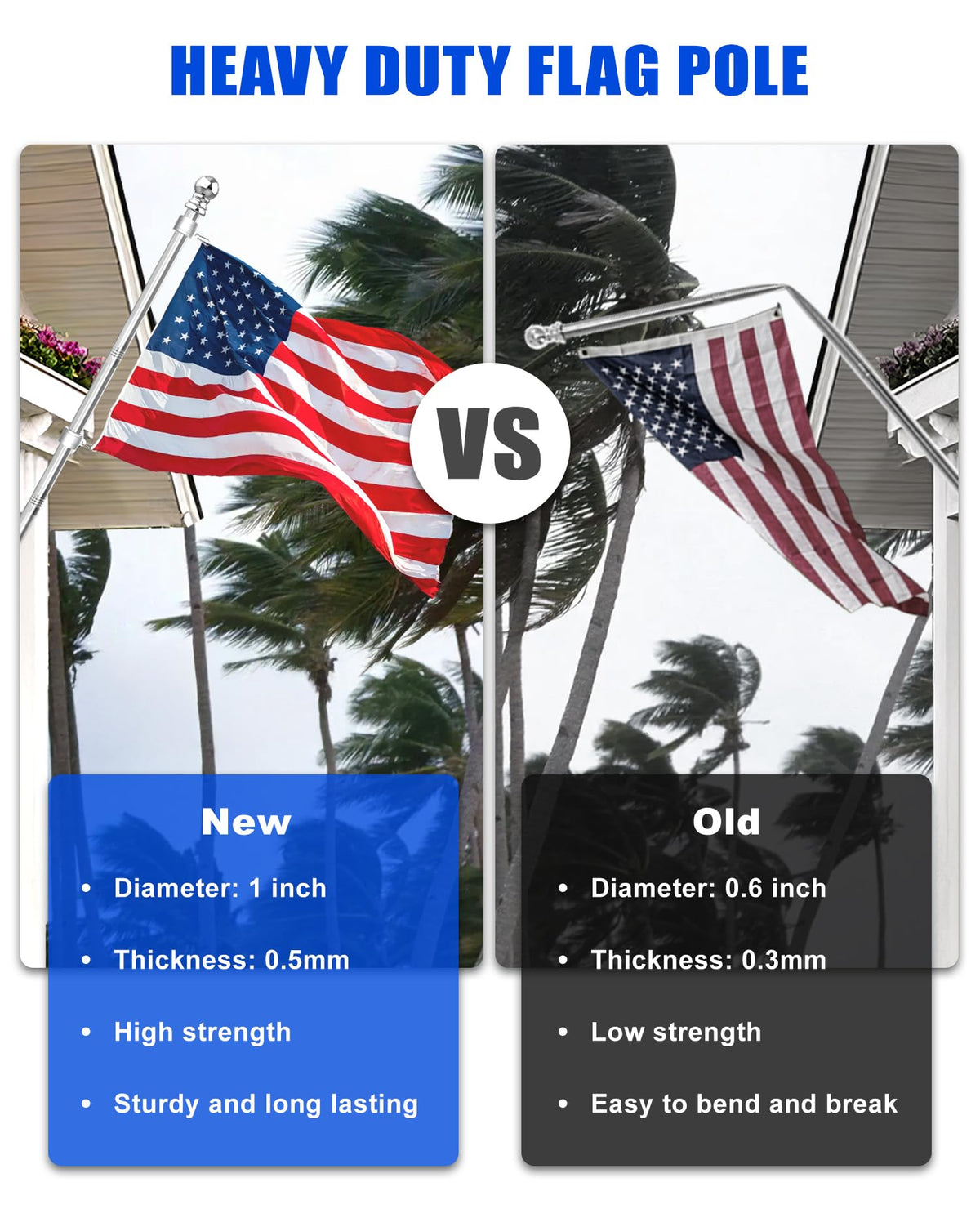 T304 Stainless Steel Flag Pole Y680