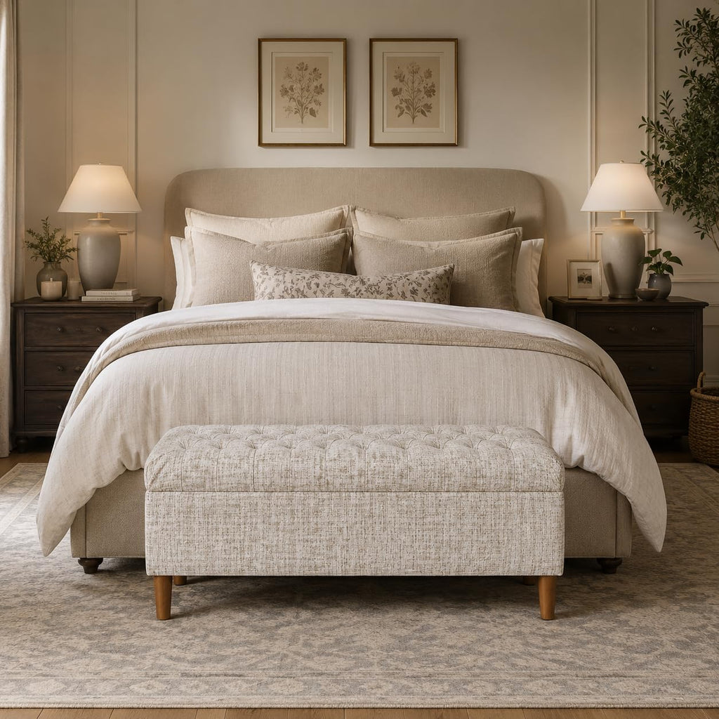 40" Button Tufted Storage Bench G726