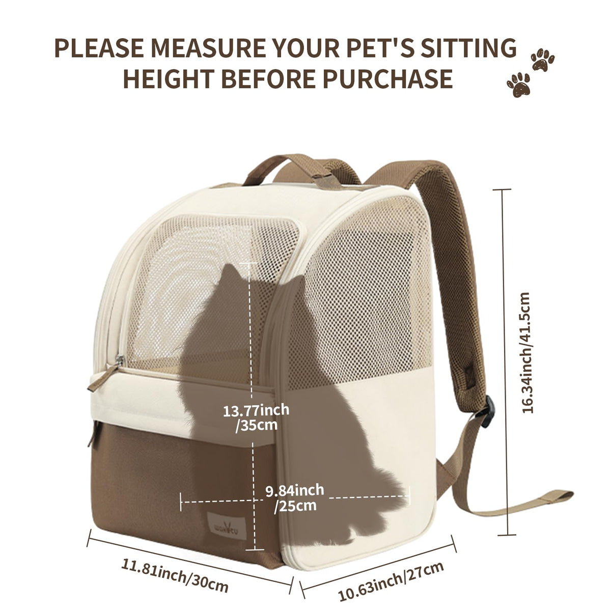 Beige Cat Carrier Backpack F93267