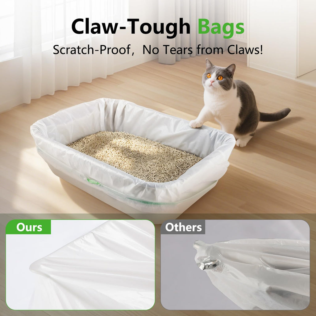 40 Count Cat Litter Box Liners with Drawstring E156