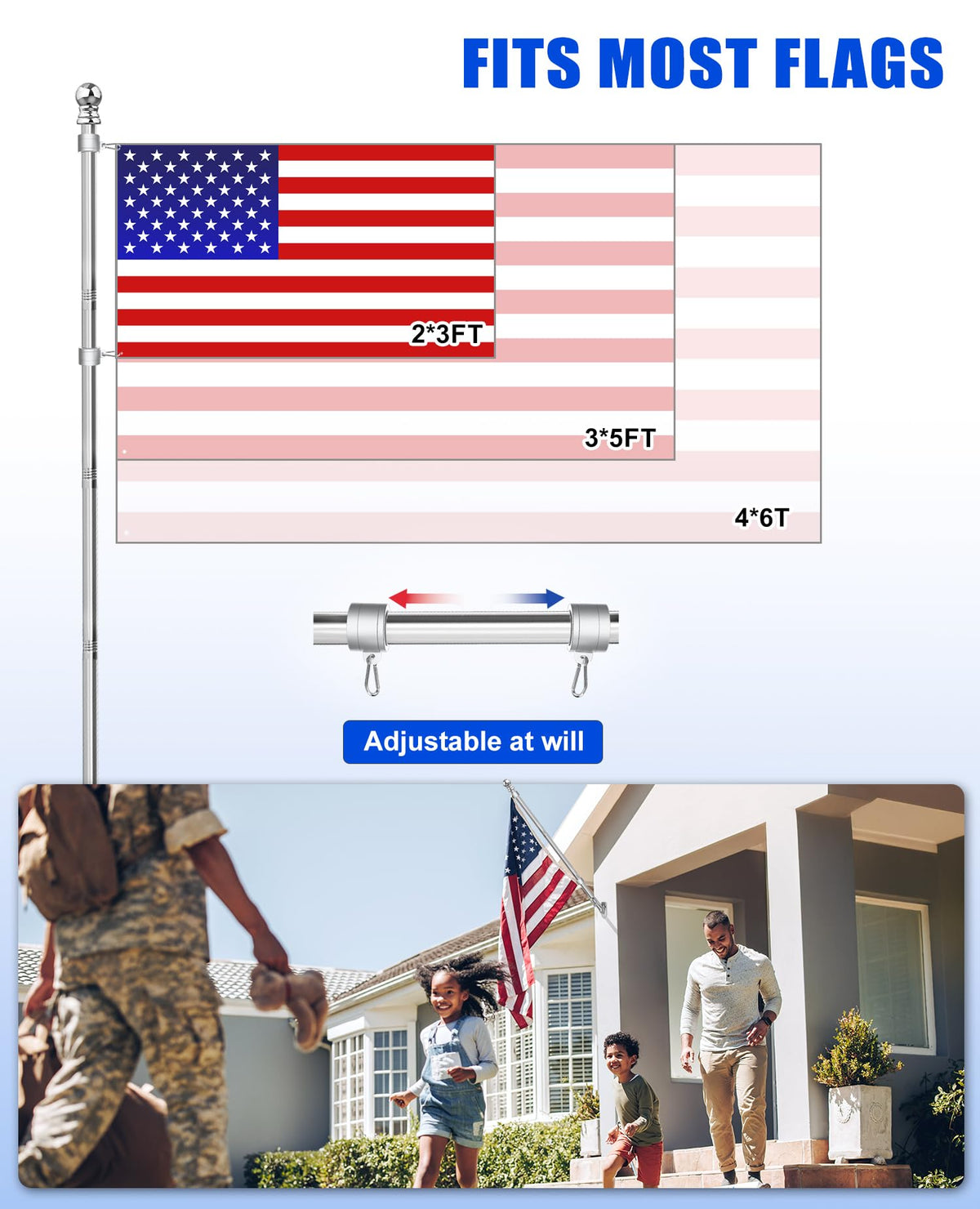T304 Stainless Steel Flag Pole Y680