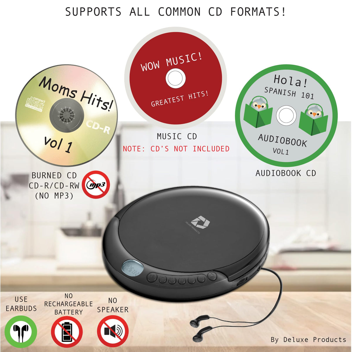 Portable CD Player with 60 Second Anti Skip B15469