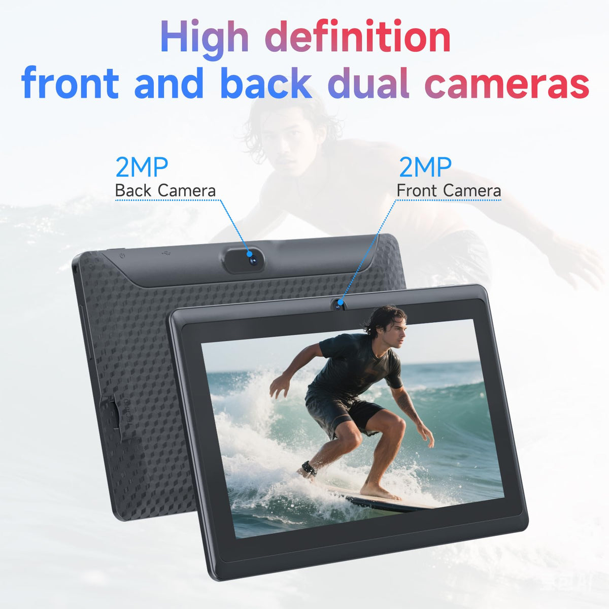 7 inch Android 14 Tablet 8GB RAM 32GB ROM Quad-Core Black R15017