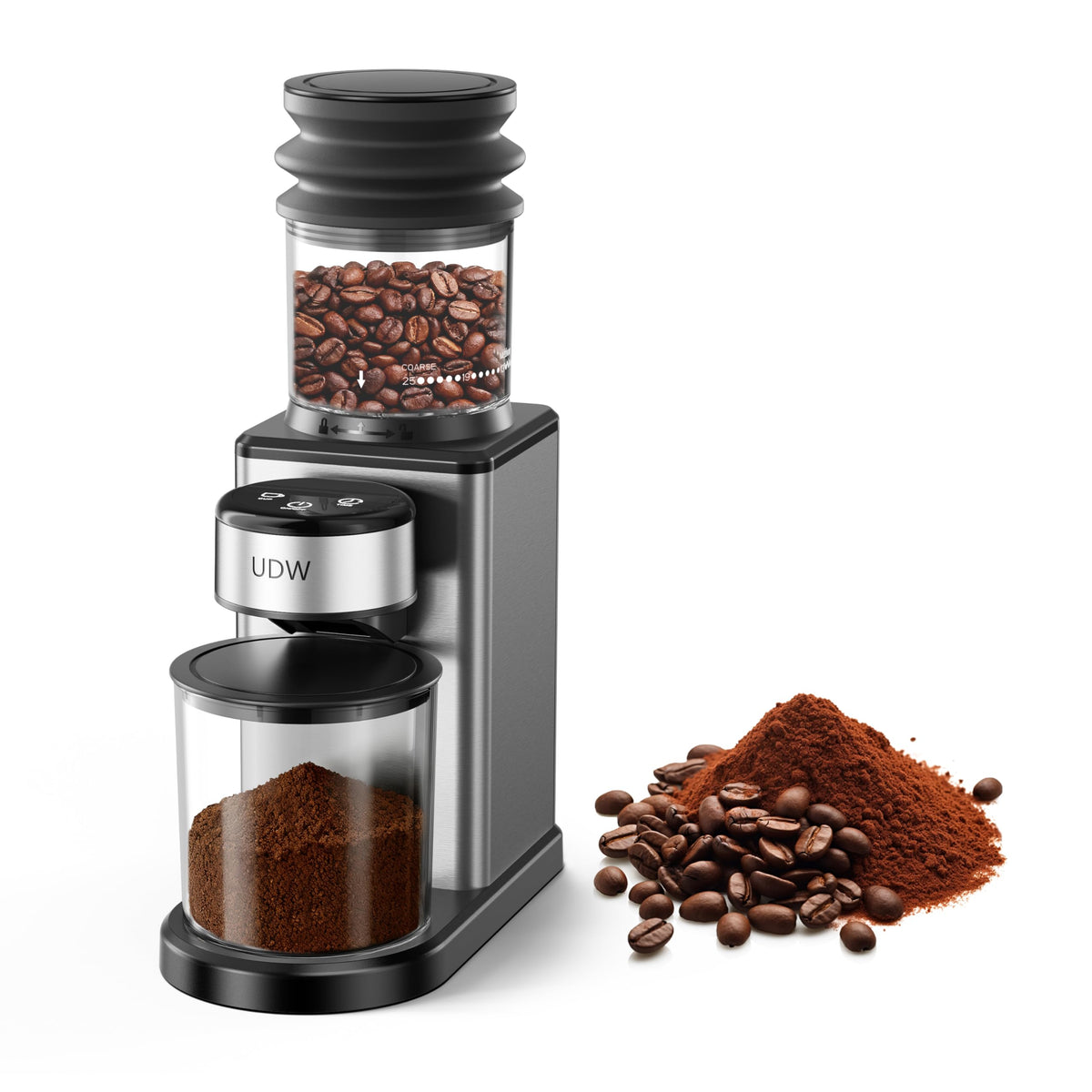 Conical Burr Stainless Steel Coffee Grinder F898