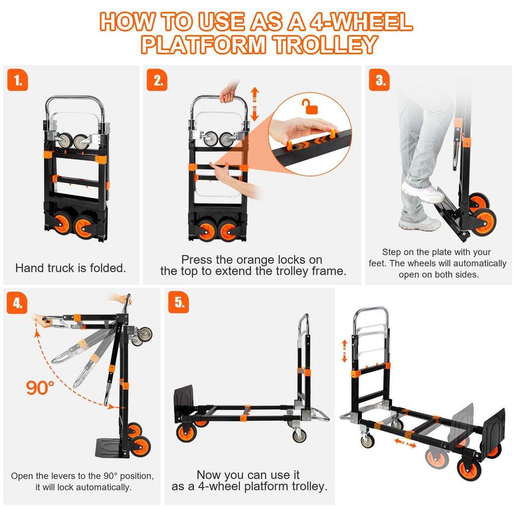 3-in-1 Folding Hand Truck Dolly Q43851