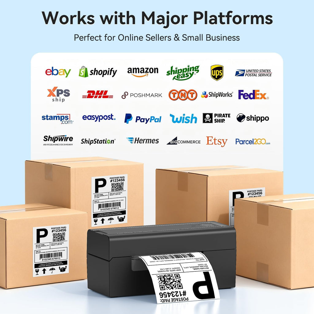 Bluetooth Thermal Shipping Label Printer, Wireless 4x6 I188