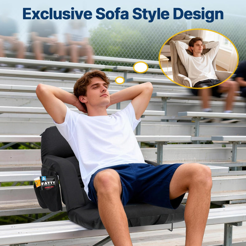 25'' Stadium Seat with Back Support, 2pcs N7850