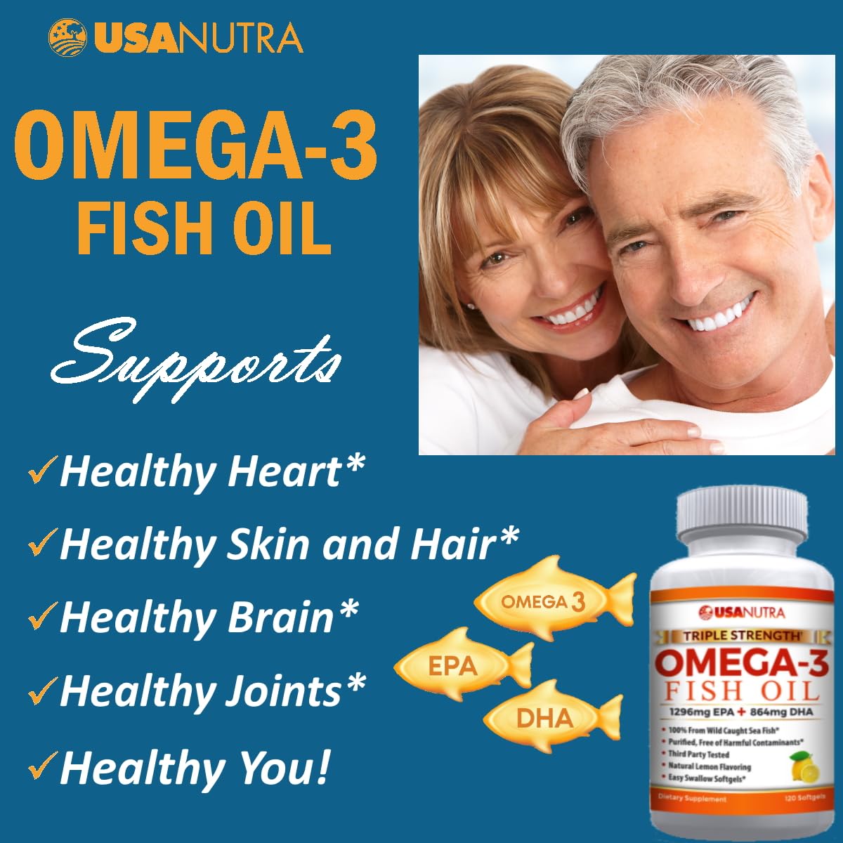 Omega-3 Fish Oil 3600mg with EPA and DHA T75367