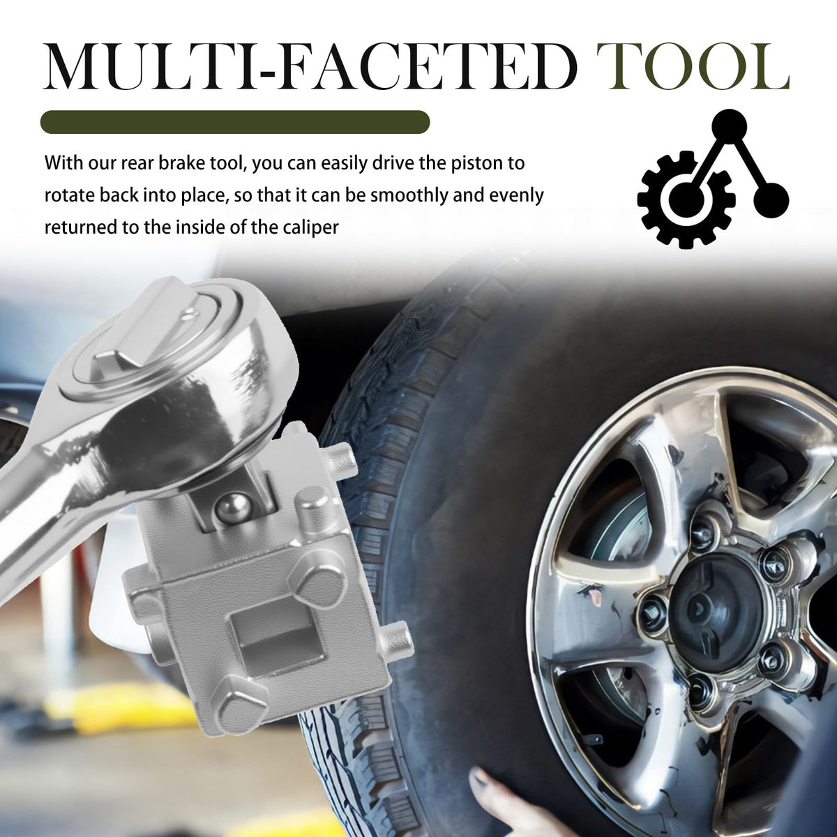 Brake Caliper Compression Tool with 3/8" Square Drive Hole N74565