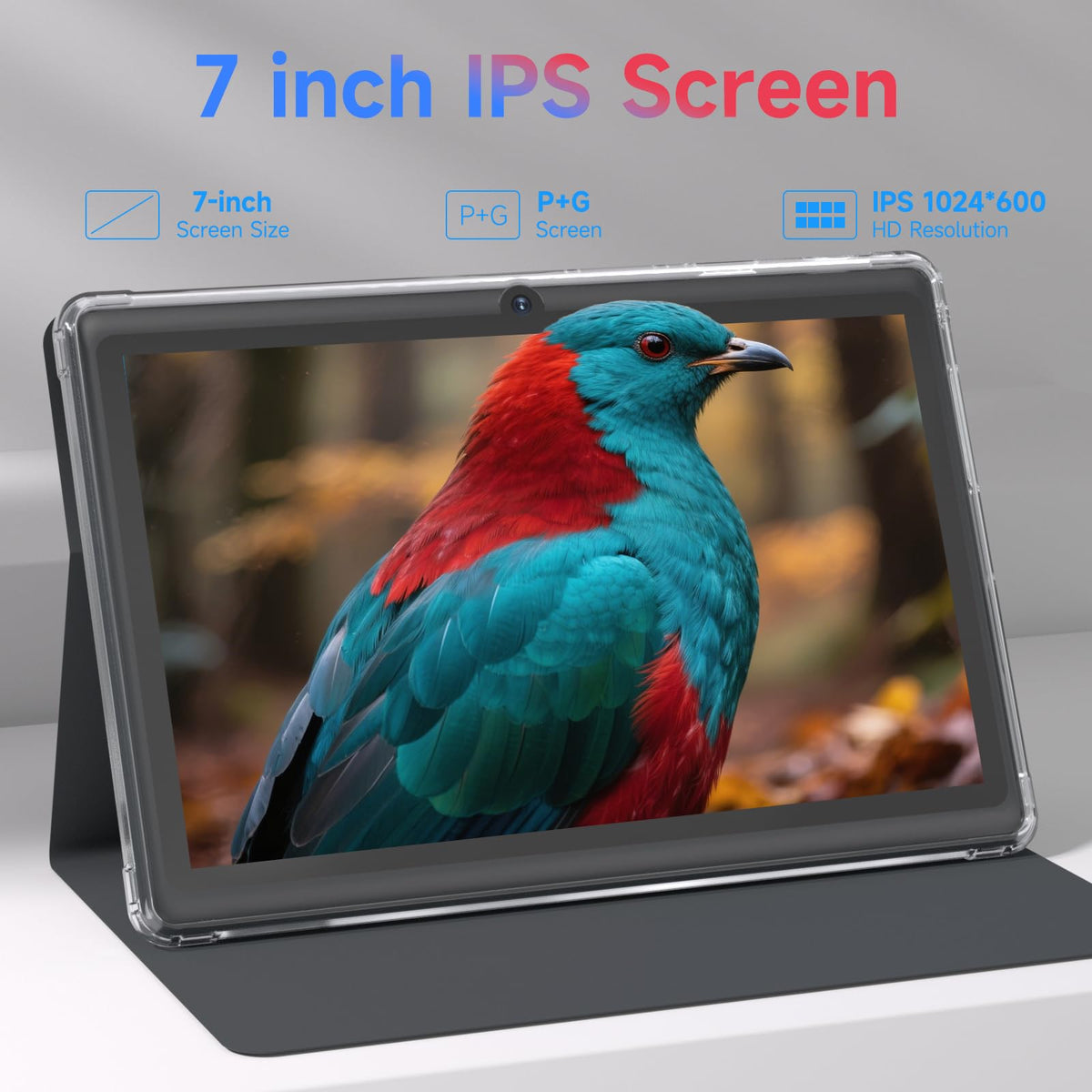 7 inch Android 14 Tablet 8GB RAM 32GB ROM Quad-Core Black R15017
